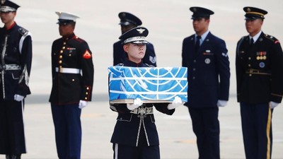 Penampakan Peti Jasad Tentara AS yang Dipulangkan dari Korut