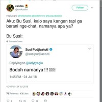 Agar tak disebut bodoh, jika kangen berarti harus memulai percakapan atau chatting. Foto: Twitter