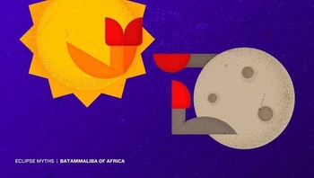 Bangsa Batammaliba dari Afrika percaya jika gerhana terjadi akibat perkelahian antara Matahari dan Bulan, sehingga mereka akan berusaha melerainya. (Foto: Internet)