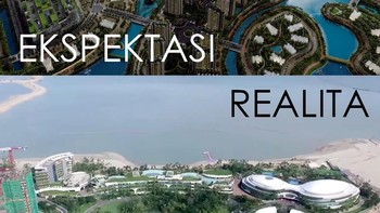 Malaysia’s Forest City: rencananya surga impian senilai USD 100 miliar ini dapat dihuni oleh 70.000 penduduk pada tahun 2040 dan mulai dibangun pada tahun 2016. Akan tetapi pada April lalu, baru sebanyak 60 unit rumah terjual dan 70% pembeli yang berasal dari China membatalkan pembelian karena China membatasi perputaran uang guna mencegah penduduknya meninggalkan negara. (Foto: Businessinsider)