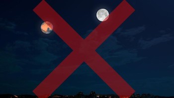 Jangan tertipu dengan hoax yang menyebut jika Mars akan sebesar Bulan pada momen nanti, karena jika benar adanya akan ada gravitasi yang sangat kuat dari Mars dan Bulan serta di dalam Bumi. Foto: NASA