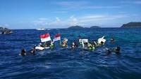 Kegiatan yang dilakukan oleh Wanita Selam Indonesia (WASI) adalah sebagai bentuk dukungan perempuan terhadap kesuksesan Asian Games 2018. Foto: dok. WASI