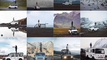 Foto berdiri di atas mobil yang dilakukan banyak orang dengan gaya yang sama. Foto: Instagram/insta_repeat