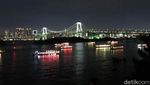 Megahnya Jembatan Terpanjang di Tokyo pada Malam Hari