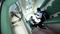 Ambulans-ambulans ini digunakan untuk mengangkut jemaah haji Indonesia yang sakit di wilayah Mekah. (Foto: Dok. Media Center Haji 2018)