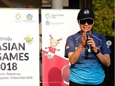 Begini Lho Gaya Sporty Sri Mulyani Lari Pagi 3 Km