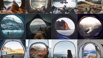 Foto dari dalam tenda yang mirip-mirip. Foto: Instagram/insta_repeat