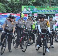 Kakorlantas Gowes Keliling Sulses Kampanyekan Transportasi Sehat