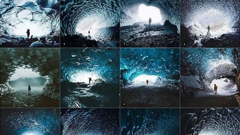 Demikian pula foto di sebuah gua es ini. Foto: Instagram/insta_repeat