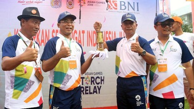 Kirab Obor Asian Games di Sorong