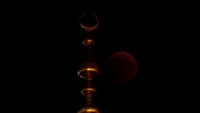 Gerhana bulan penuh Blood Moon naik di belakang Masjid Baru di Istanbul, Turki, 27 Juli 2018. REUTERS / Osman Orsal