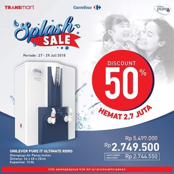 Alat Pemurni Air Ini Diskon 50% di Transmart Carrefour