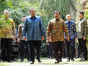 Tak Ada AHY, SBY Ditemani Ibas ke Rumah Prabowo