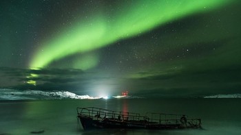 Foto aurora yang sungguh menawan hasil jepretan Michael Zavyalov. Foto: National Maritime Museum