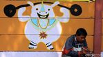 Begini Penampakan Mural Asian Games di Cawang