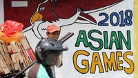 Beragam mural Asian Games 2018 disoroti oleh netizen. Lamhot Aritonang/detikFoto.