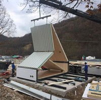 Rumah lipat hadir dengan berbagai ukuran. Mulai dari luas 26 meter per segi dengan harga Rp 440 jutaan hingga 84 meter per segi seharga Rp 1 miliar. Foto: Dok. Bored Panda/M.A.Di.