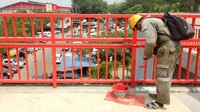 Walaupun belum sepenuhnya selesai, tapi terlihat wajah baru Jembatan Ampera berubah drastis.