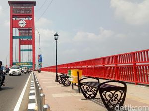 Cling! Ini Penampakan Jembatan Ampera Sambut Asian Games