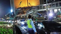 Lalu lintas dialihkan termasuk lalin untuk Transjakarta (Foto: Sahaya Anisa/detikcom)