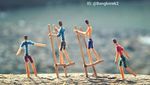 Sim salabim... Batang Korek Api Jadi Patung Miniatur Keren!