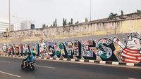 Baru 2 Hari, Mural Asian Games Karya Puluhan Seniman Jalanan Ditiban