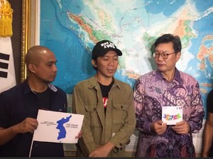 Slank Suarakan Lagu Asian Games ke Kedubes Korea Selatan