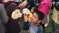 Lomba makan kerupuk juga tak kalah serunya. Lomba diiringi canda dan tawa para peserta. (dok. KJRI Perth)
