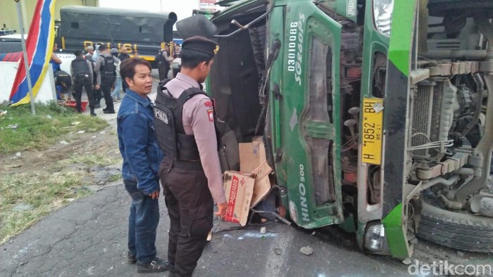 Kecelakaan truk di Wonosobo, Selasa (31/7/2018).
