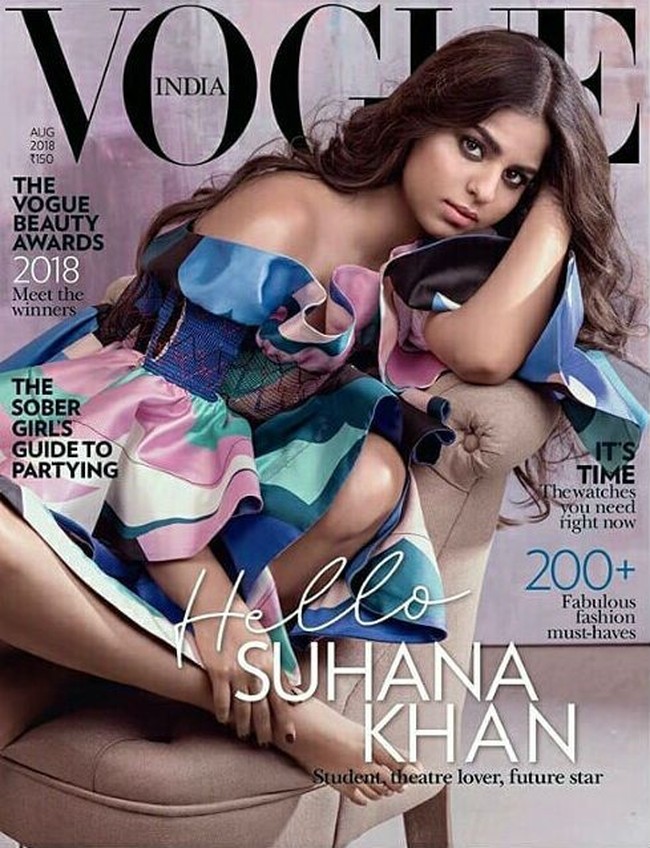 Inilah Suhana Khan, putri dari Shah Rukh Khan dan istrinya Gauri Khan. Suhana yang berusia 18 tahun didapuk menjadi model sampul majalah fashion Vogue edisi Agustus 2018. Foto: Dok. Vogue
