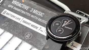 Selain Fenix 5 Plus, Garmin turut menghadirkan Vivoactve 3 Music di Indonesia. Foto: Adi Fida Rahman/detikINET