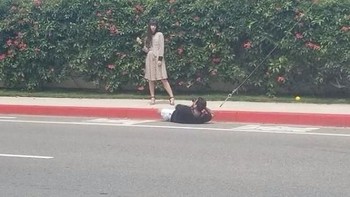 Jadi tukang foto saat di pinggir jalan.  Foto: bored panda