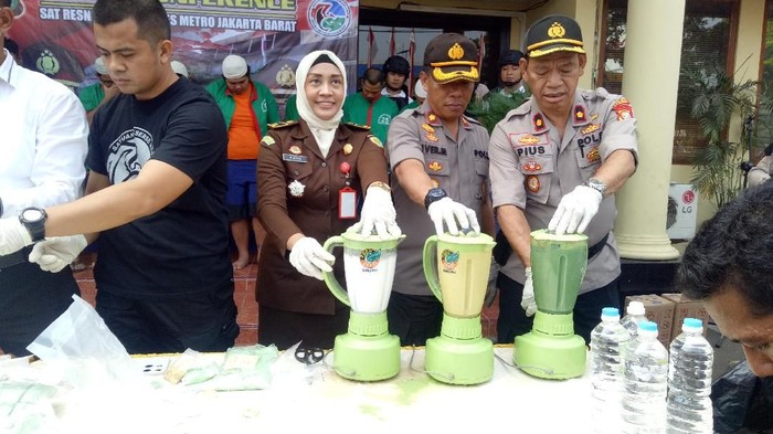 Polres Jakbar Musnahkan Narkoba Senilai Rp 20 M