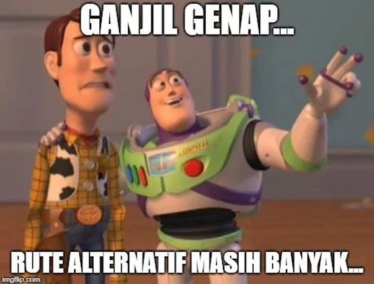 Deretan Meme Kocak Perluasan GanjilGenap di Jakarta