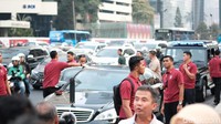 Kemudian Jokowi dan Anies meninggalkan lokasi. Jokowi dan Anies semobil. (Andhika-detikcom)
