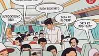Seperti saat momen mudik kemarin, dengan adegan Jokowi yang menanyai para pemudik di dalam bus. Dok. Instagram/harimerdeka