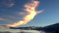 Awan ‘malaikat’ di Sidmouth, Devon, Inggris, pada September 2013.  (Foto: Dok. Apex via The Telegraph)