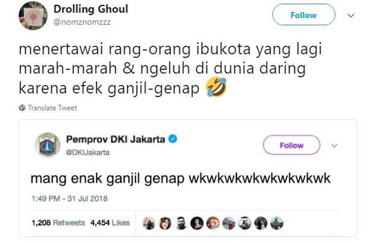 Deretan Meme Kocak Perluasan GanjilGenap di Jakarta Foto 4