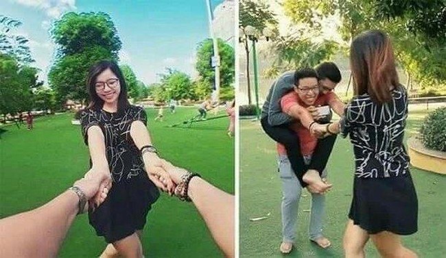Salah satu pose foto impian para wanita. Ternyata pengambilan butuh dedikasi dan kerja keras. Foto: Instagram @boyfriends_of_insta