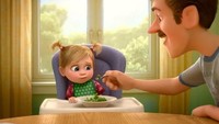 Riley tampak memakan brocoli di film Inside Out. Dok. Pixar