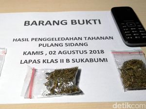 Usai Sidang, 2 Tahanan di Sukabumi Selundupkan Ganja Lewat Anus