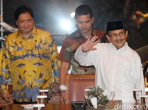 Pesan Habibie ke Airlangga soal Pilpres 2019