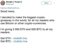 Presiden Donald Trump Dicatut Penipu Bitcoin
