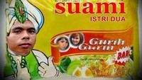 Duh merek mie instan kok bisa berubah jadi begini ya. Bukan mie instan isi dua tapi jadi suami istri dua. Foto: Istimewa