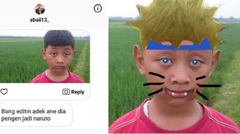 Jadi Naruto manyun. Foto: instagram.com/drama.photoshop