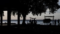 Pantai Bama yang ada di Taman Nasional Baluran juga otomatis tutup untuk turis.  (Antara Foto)