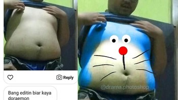 Jika kamu ingin fotomu diedit juga, silahkan follow akun Instagram @drama.photoshop. Foto: instagram.com/drama.photoshop