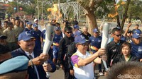 Obor Asian Games akan berada di Kota Pempek ini hingga Minggu (5/8) besok. (Foto: Raja Adil Siregar/detikcom)