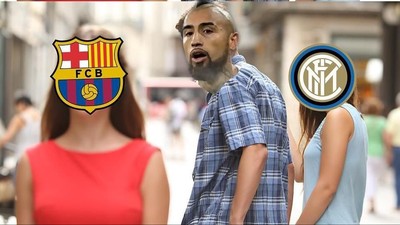 Meme-meme Barcelona Bajak Vidal dari Inter