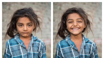 Adalah fotografer Jay Weinstein menemukan kekuatan senyum saat bepergian di Bikaner, India pada 2013 silam. Foto: facebook.com/soIaskedthemtosmile